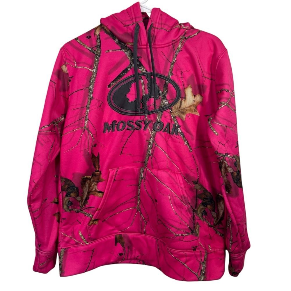 Mossy Oak Pink Camo Embroidered Hoodie Sweatshirt